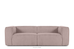 FEROX, https://konsimo.pl/kolekcja/ferox/ Duża różowa sofa w tkaninie sztruks różowy - zdjęcie