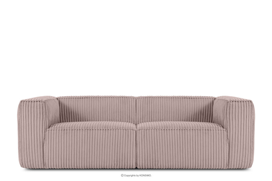 FEROX Duża różowa sofa w tkaninie sztruks różowy - zdjęcie 0