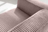 FEROX Duża różowa sofa w tkaninie sztruks różowy - zdjęcie 9