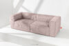 FEROX Duża różowa sofa w tkaninie sztruks różowy - zdjęcie 2