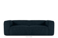 Duża granatowa sofa w tkaninie sztruks