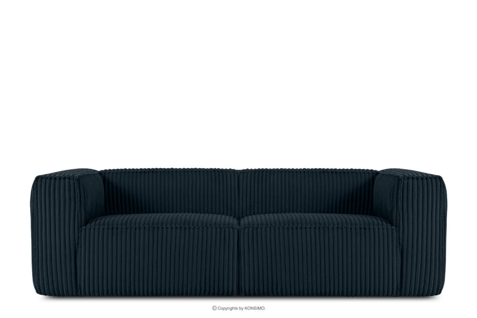 FEROX Duża granatowa sofa w tkaninie sztruks granatowy - zdjęcie 0
