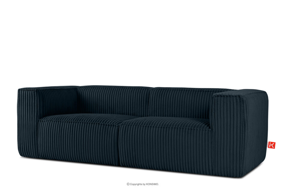 FEROX Duża granatowa sofa w tkaninie sztruks granatowy - zdjęcie 2