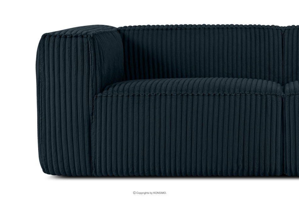 FEROX Duża granatowa sofa w tkaninie sztruks granatowy - zdjęcie 4