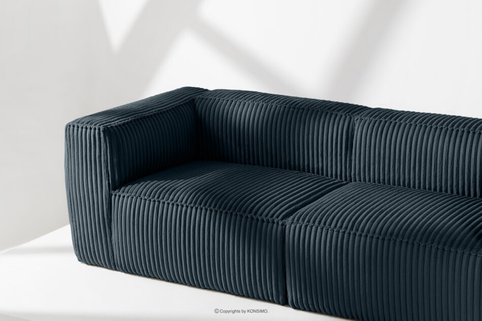 FEROX Duża granatowa sofa w tkaninie sztruks granatowy - zdjęcie 10