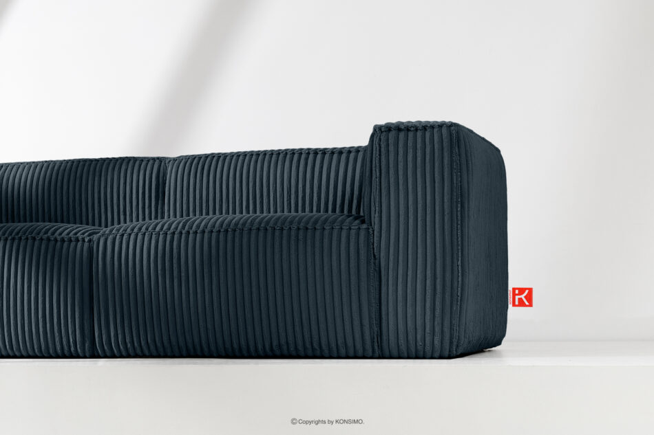 FEROX Duża granatowa sofa w tkaninie sztruks granatowy - zdjęcie 11