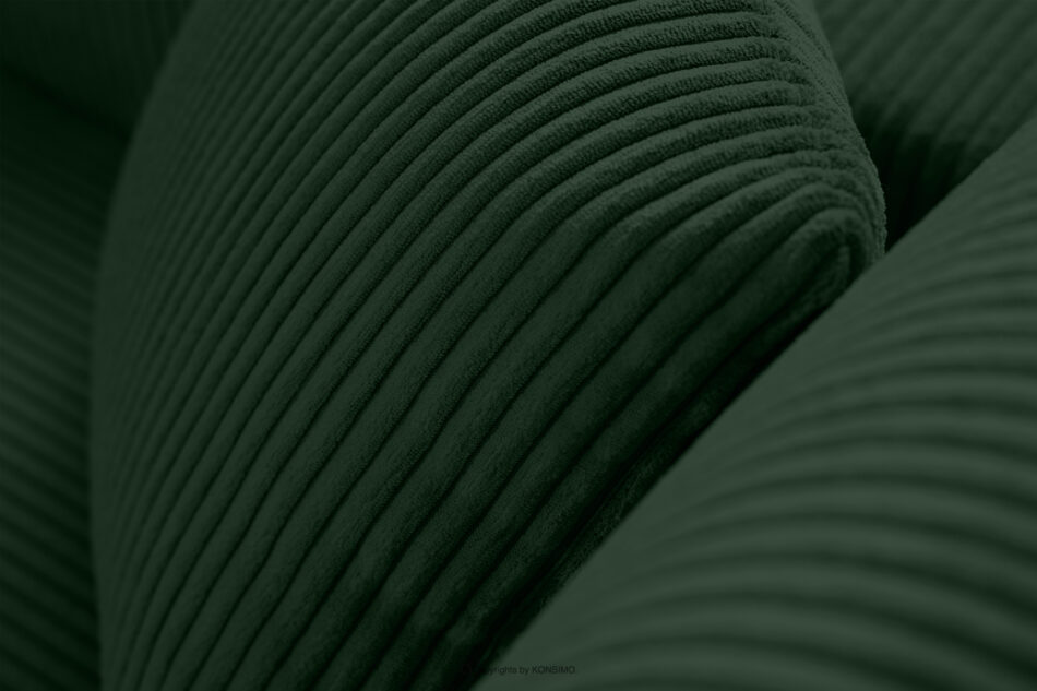 EGRET Rozkładany narożnik na nóżkach w sztruksie ciemny zielony lewy ciemny zielony - zdjęcie 15