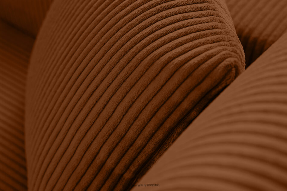 EGRET Rozkładany narożnik na nóżkach w sztruksie rudy lewy rudy - zdjęcie 15