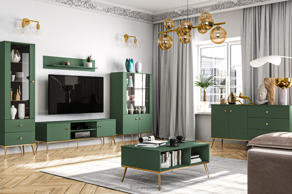 ARICIA Eleganckie zielone biurko z szufladą zielony - zdjęcie 8