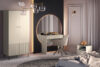 DROMA Elegancki stolik nocny w kolorze kremowym kremowy - zdjęcie 2