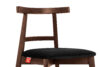 LILIO Krzesło w stylu vintage czarny welur orzech średni czarny/orzech średni - zdjęcie 6