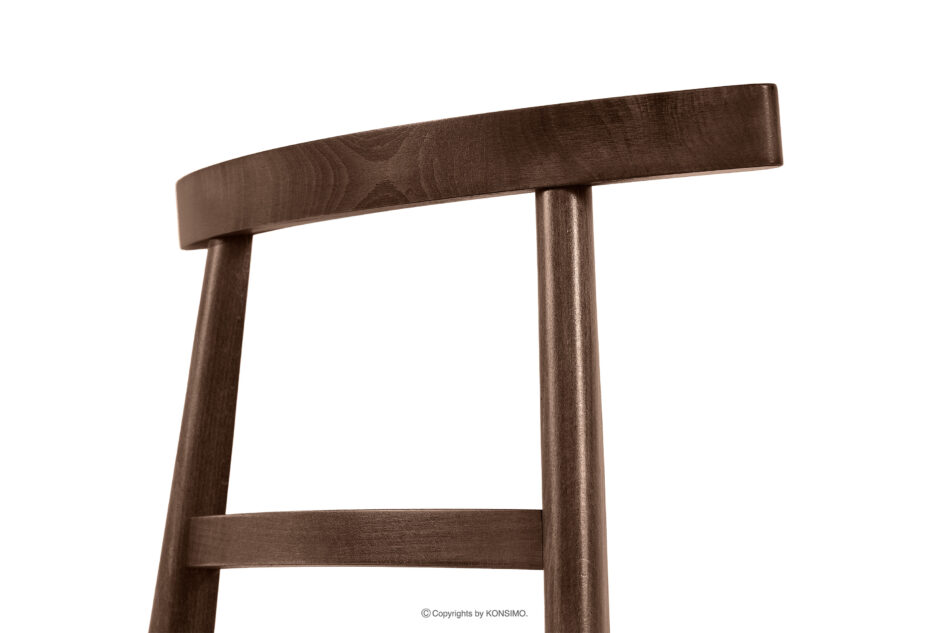 LILIO Krzesło w stylu vintage czarny welur orzech średni czarny/orzech średni - zdjęcie 7