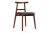 LILIO Krzesło w stylu vintage szary welur orzech średni szary/orzech średni - zdjęcie 1