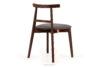 LILIO Krzesło w stylu vintage szary welur orzech średni szary/orzech średni - zdjęcie 4