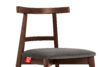 LILIO Krzesło w stylu vintage szary welur orzech średni szary/orzech średni - zdjęcie 6