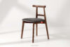 LILIO Krzesło w stylu vintage szary welur orzech średni szary/orzech średni - zdjęcie 2