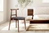 LILIO Krzesło w stylu vintage szary welur orzech średni szary/orzech średni - zdjęcie 9