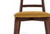 LILIO Krzesło w stylu vintage żółty welur orzech średni żółty/orzech średni - zdjęcie 5