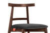 LILIO Krzesło w stylu vintage grafitowy welur orzech średni grafitowy/orzech średni - zdjęcie 6