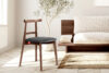 LILIO Krzesło w stylu vintage grafitowy welur orzech średni grafitowy/orzech średni - zdjęcie 9