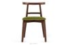 LILIO Krzesło w stylu vintage oliwkowy welur orzech średni oliwkowy/orzech średni - zdjęcie 3