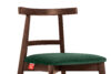 LILIO Krzesło w stylu vintage ciemny zielony welur orzech średni ciemny zielony/orzech średni - zdjęcie 6
