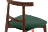 LILIO Krzesło w stylu vintage ciemny zielony welur orzech średni ciemny zielony/orzech średni - zdjęcie 7