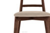 LILIO Krzesło w stylu vintage kremowy welur orzech średni kremowy/orzech średni - zdjęcie 5