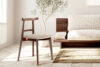 LILIO Krzesło w stylu vintage kremowy welur orzech średni kremowy/orzech średni - zdjęcie 9