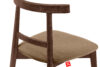 LILIO Krzesło w stylu vintage beżowy welur orzech średni beżowy/orzech średni - zdjęcie 7