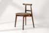 LILIO Krzesło w stylu vintage beżowy welur orzech średni beżowy/orzech średni - zdjęcie 2