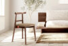 LILIO Krzesło w stylu vintage beżowy welur orzech średni beżowy/orzech średni - zdjęcie 9