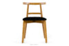 LILIO Krzesło w stylu vintage czarny welur jasny dąb czarny/jasny dąb - zdjęcie 3
