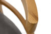 LILIO Krzesło w stylu vintage szary welur jasny dąb szary/jasny dąb - zdjęcie 5