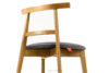 LILIO Krzesło w stylu vintage szary welur jasny dąb szary/jasny dąb - zdjęcie 6