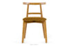 LILIO Krzesło w stylu vintage żółty welur jasny dąb żółty/jasny dąb - zdjęcie 3