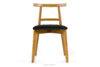 LILIO Krzesło w stylu vintage grafitowy welur jasny dąb grafitowy/jasny dąb - zdjęcie 3