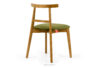 LILIO Krzesło w stylu vintage oliwkowy welur jasny dąb oliwkowy/jasny dąb - zdjęcie 4