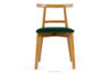 LILIO Krzesło w stylu vintage ciemny zielony welur jasny dąb ciemny zielony/jasny dąb - zdjęcie 3