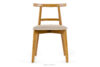 LILIO Krzesło w stylu vintage kremowy welur jasny dąb kremowy/jasny dąb - zdjęcie 3