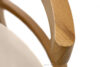 LILIO Krzesło w stylu vintage kremowy welur jasny dąb kremowy/jasny dąb - zdjęcie 5