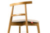 LILIO Krzesło w stylu vintage kremowy welur jasny dąb kremowy/jasny dąb - zdjęcie 6