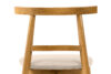 LILIO Krzesło w stylu vintage kremowy welur jasny dąb kremowy/jasny dąb - zdjęcie 8
