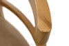 LILIO Krzesło w stylu vintage beżowy welur jasny dąb beżowy/jasny dąb - zdjęcie 5