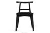 LILIO Krzesło w stylu vintage czarny welur czarny/czarny - zdjęcie 3