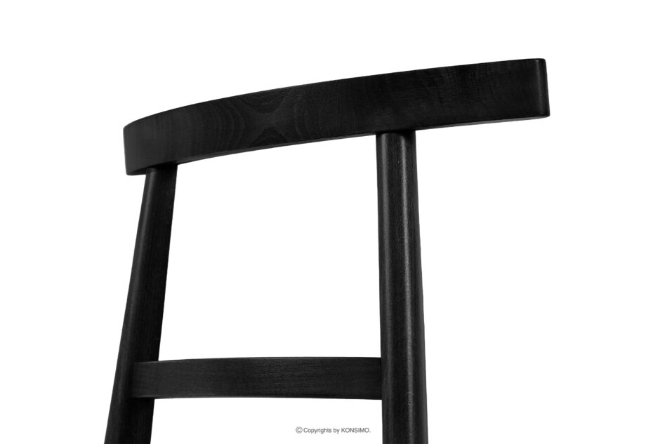 LILIO Krzesło w stylu vintage czarny welur czarny/czarny - zdjęcie 7