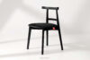LILIO Krzesło w stylu vintage czarny welur czarny/czarny - zdjęcie 2