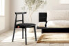 LILIO Krzesło w stylu vintage czarny welur czarny/czarny - zdjęcie 9