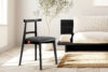 LILIO Krzesło w stylu vintage grafitowy welur grafitowy/czarny - zdjęcie 9
