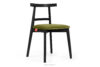 LILIO Krzesło w stylu vintage oliwkowy welur oliwkowy/czarny - zdjęcie 1